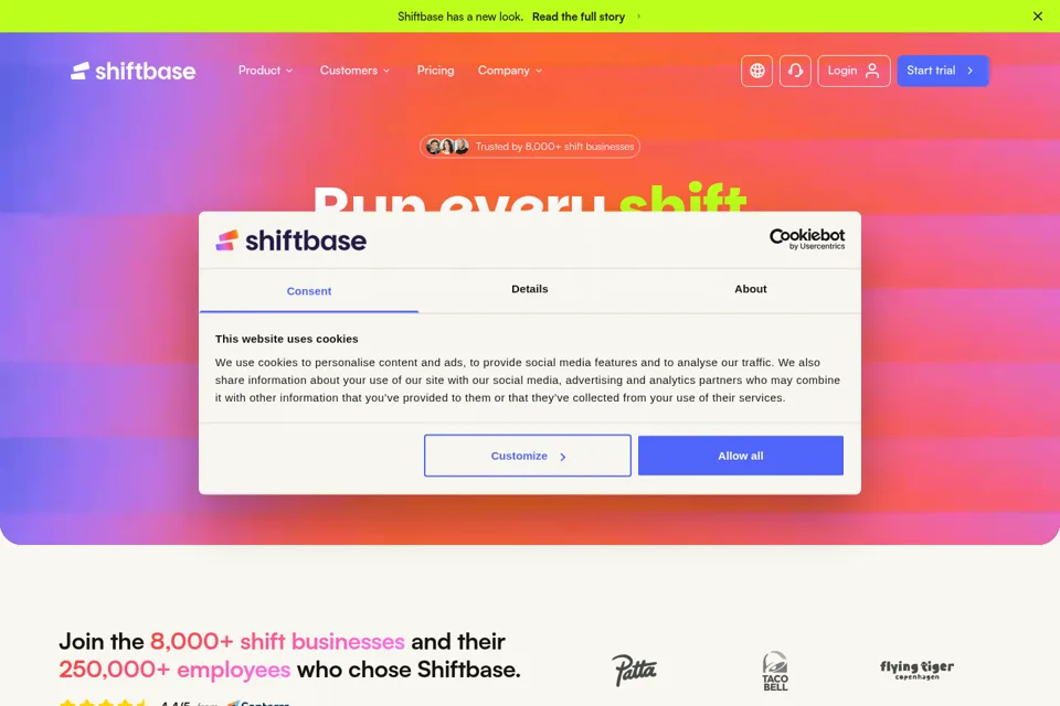 Aperçu de la landing page