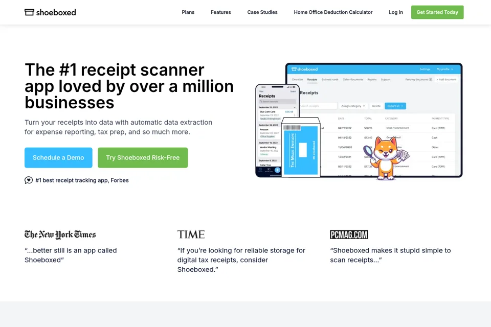 Aperçu de la landing page