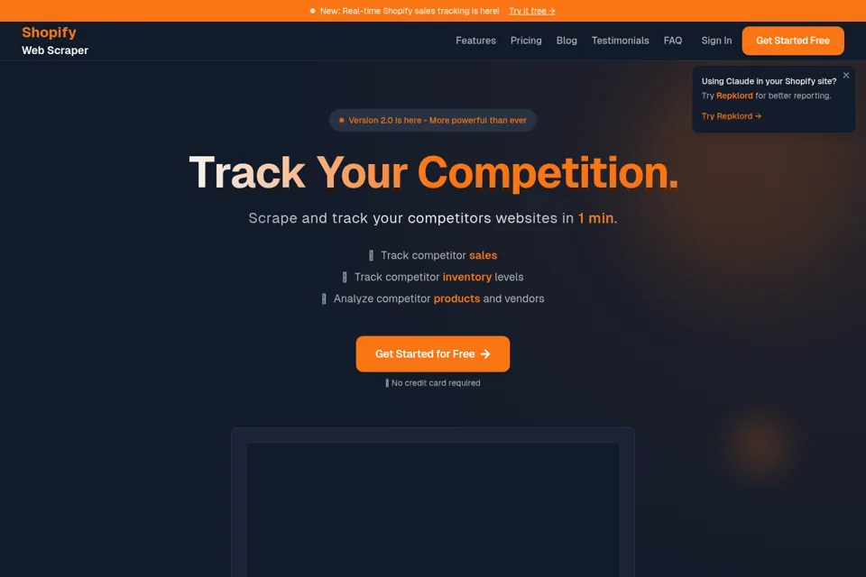 Landing page preview