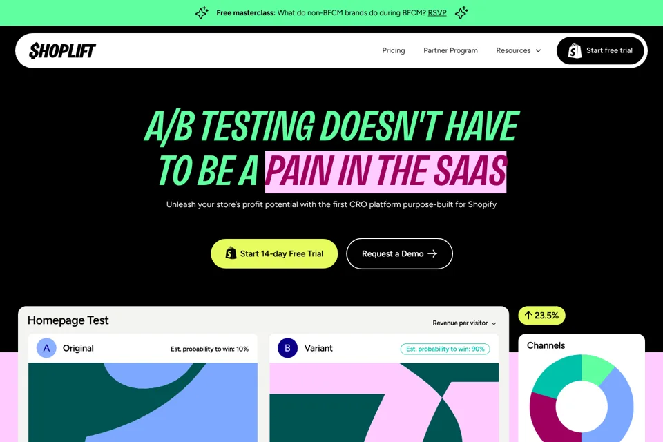 Landing page preview