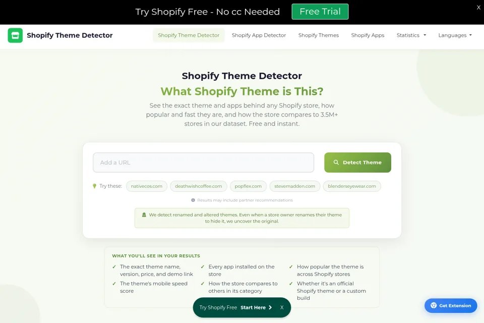 Landing page preview