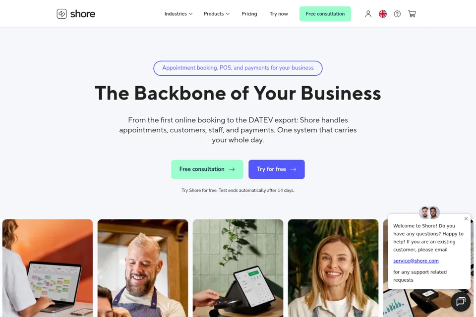 Aperçu de la landing page