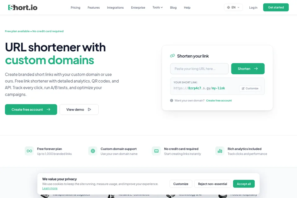 Landing page preview