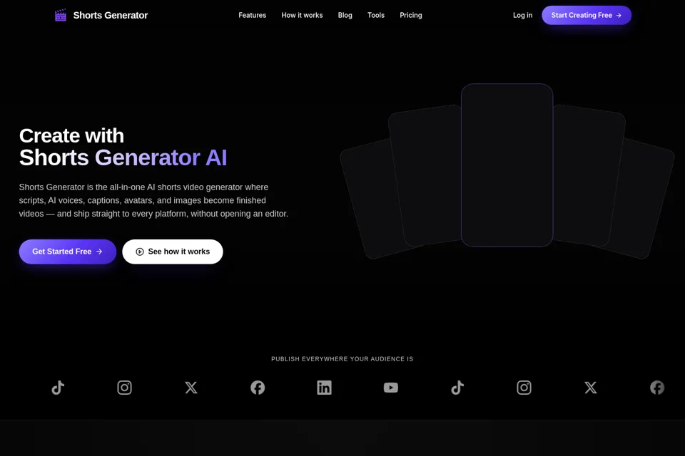 Aperçu de la landing page
