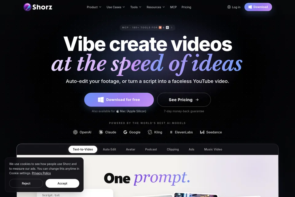 Landing page preview