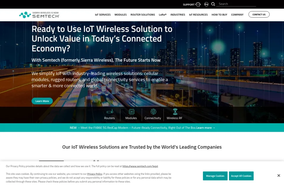 Aperçu de la landing page