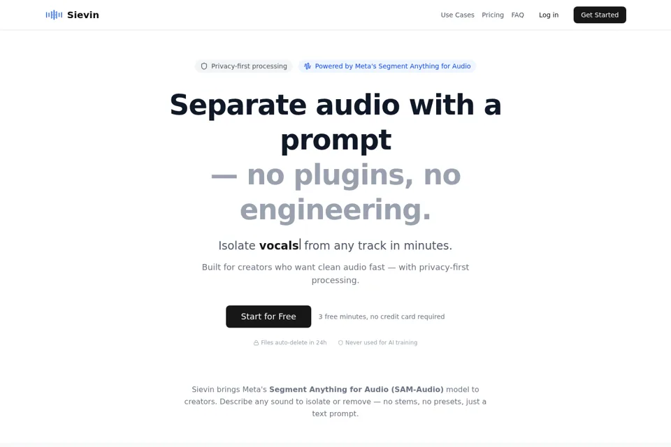 Aperçu de la landing page