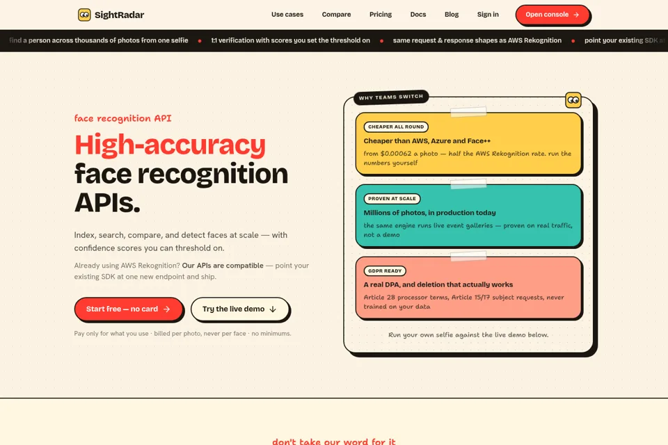 Landing page preview