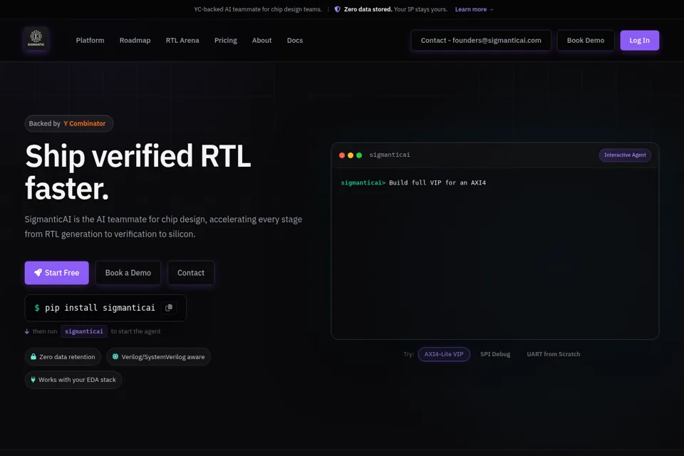 Aperçu de la landing page