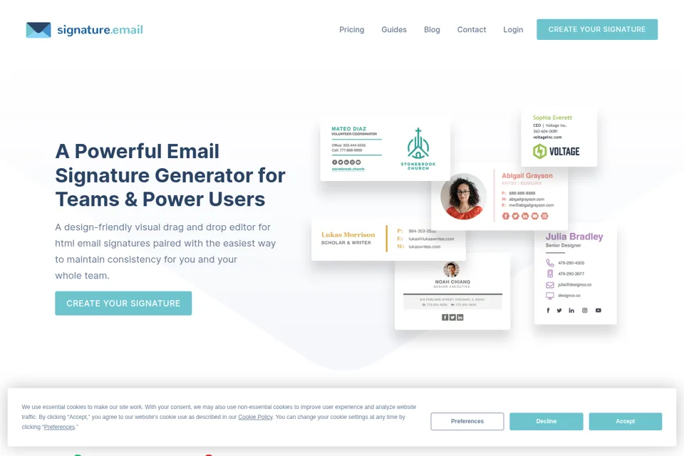 Landing page preview