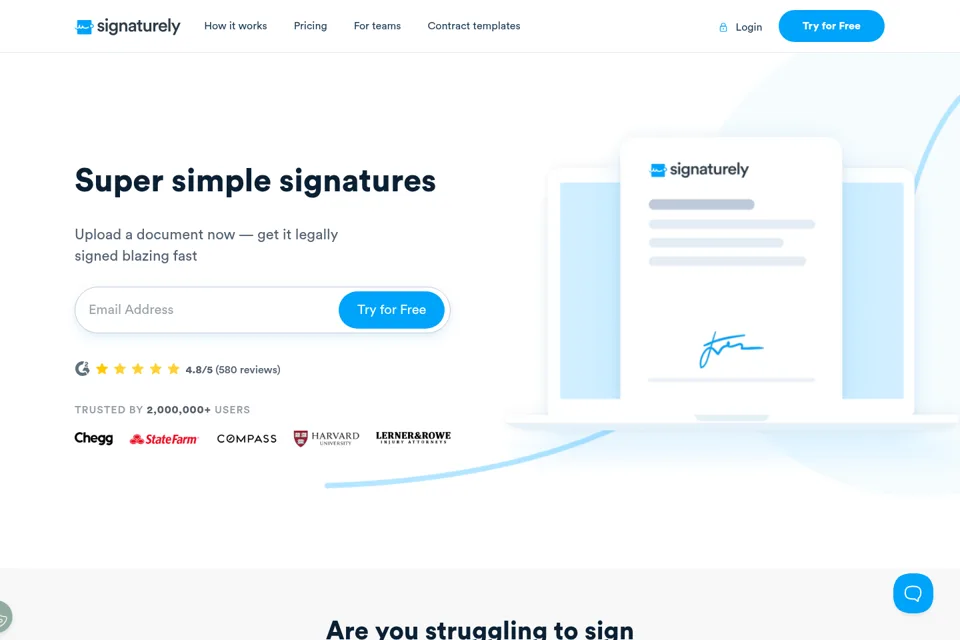 Landing page preview