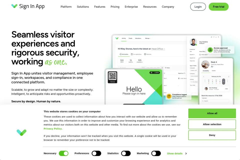 Aperçu de la landing page