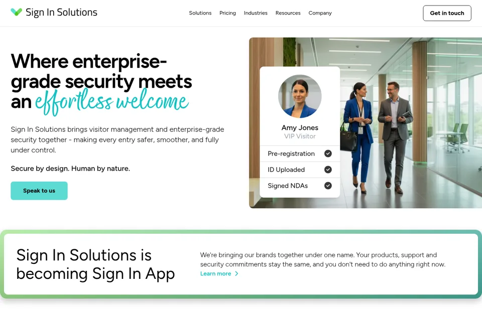 Aperçu de la landing page