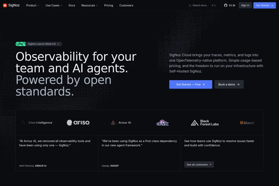 Aperçu de la landing page