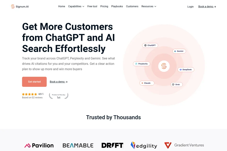 Aperçu de la landing page