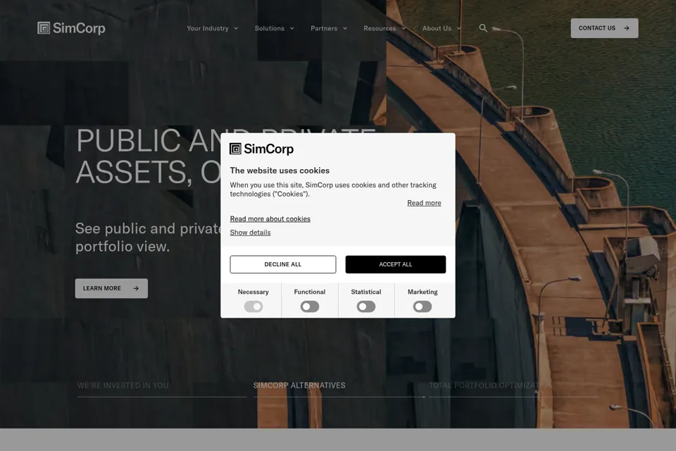 Aperçu de la landing page