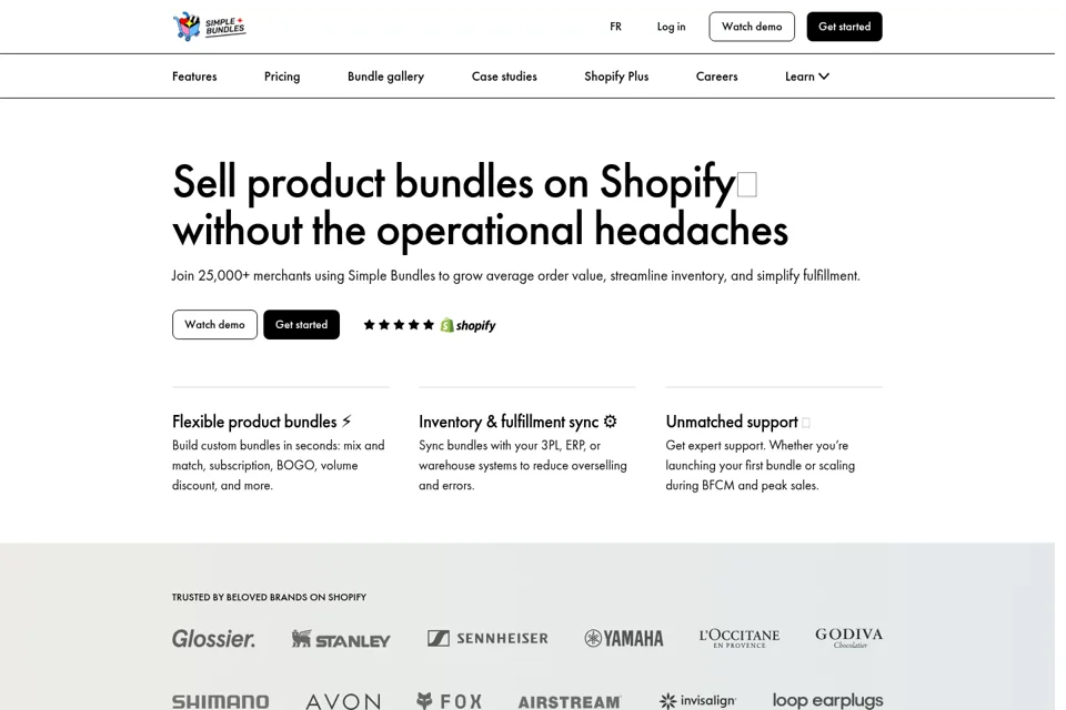 Aperçu de la landing page