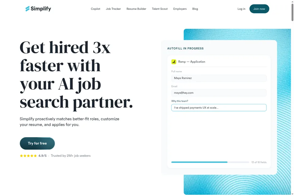 Aperçu de la landing page