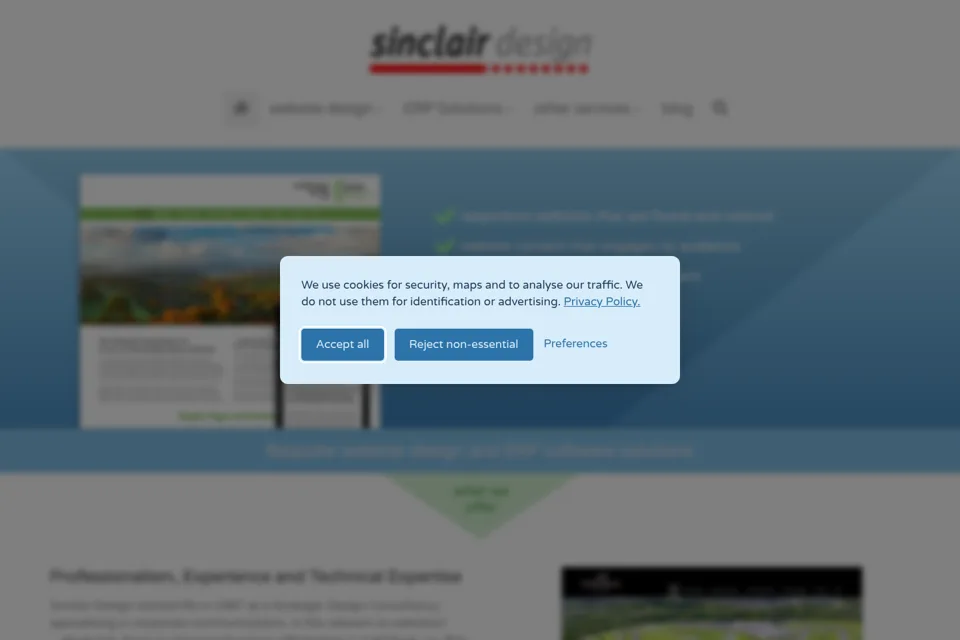 Aperçu de la landing page
