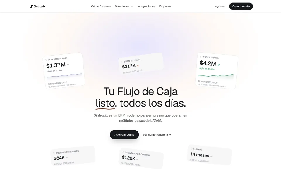 Aperçu de la landing page
