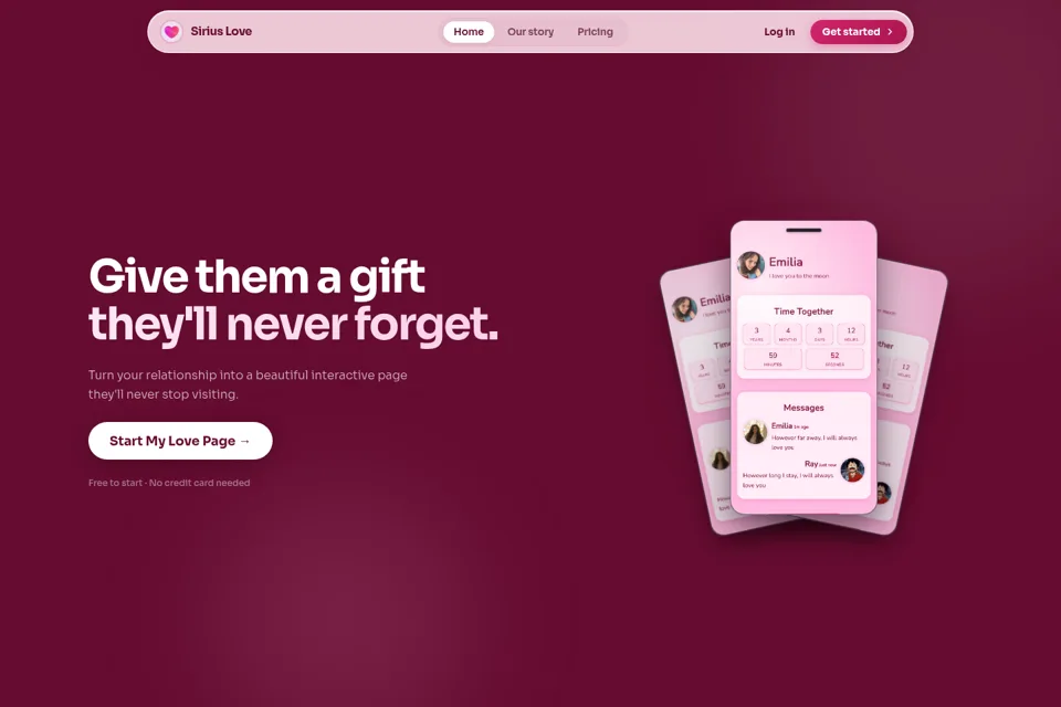 Aperçu de la landing page
