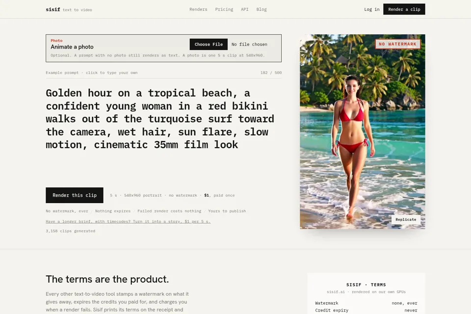Aperçu de la landing page