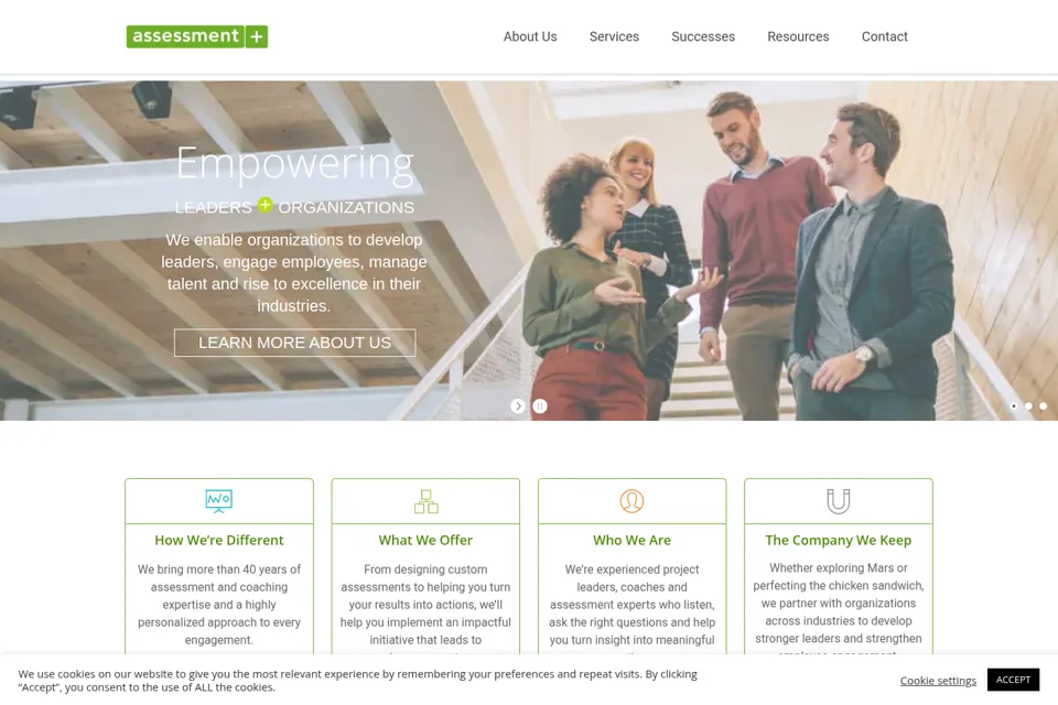 Aperçu de la landing page