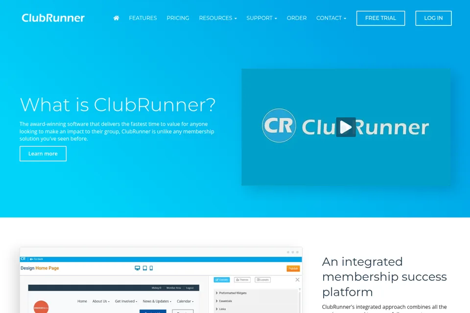Aperçu de la landing page