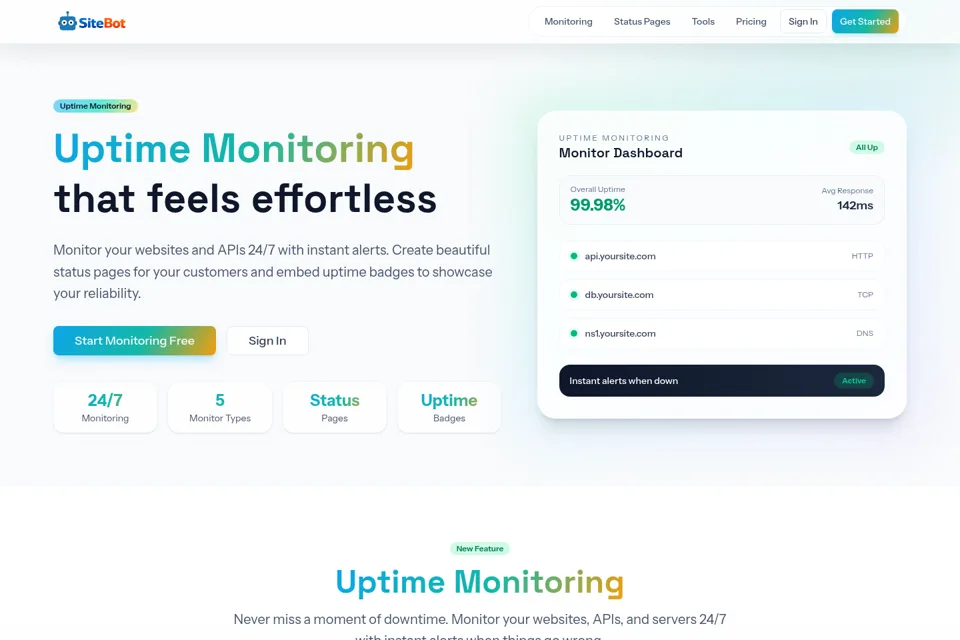 Landing page preview