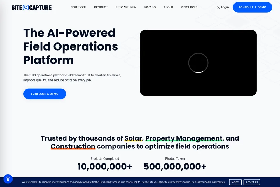 Aperçu de la landing page