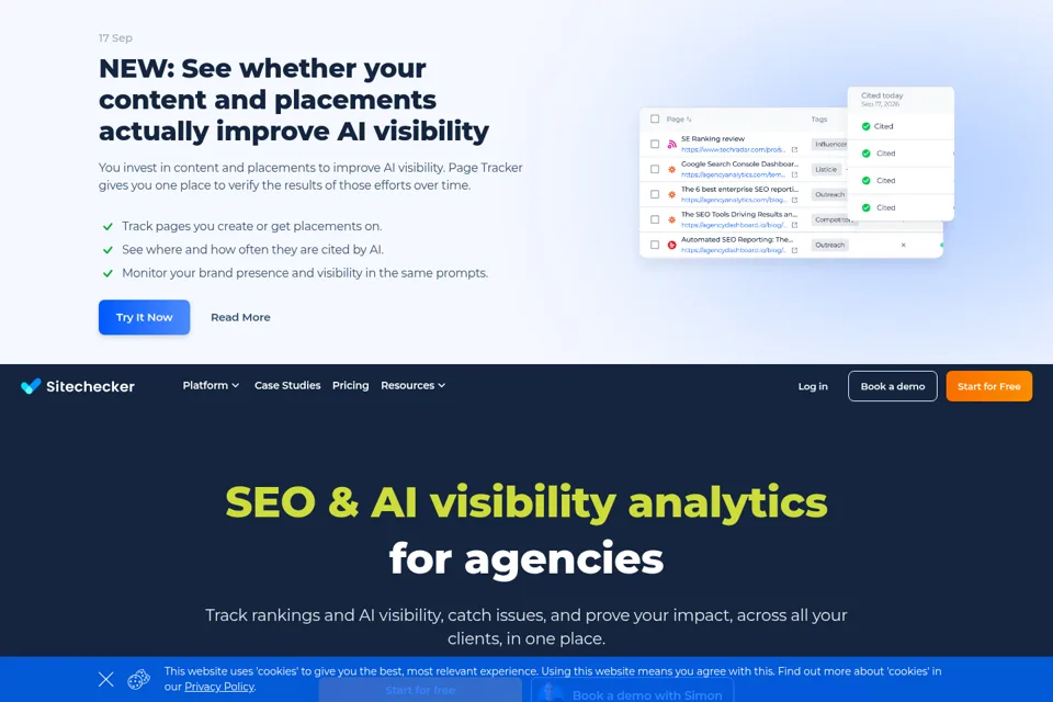Landing page preview