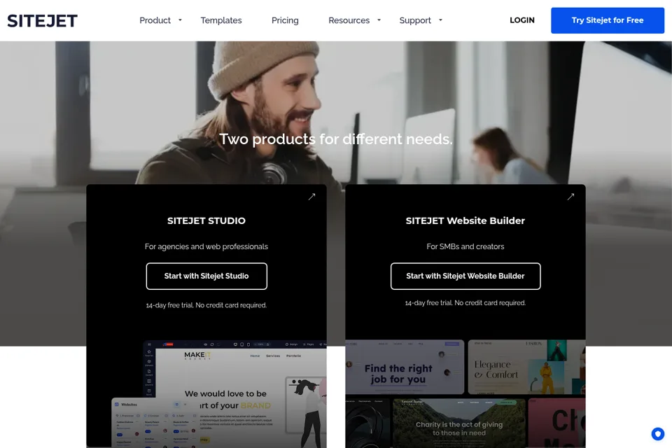 Landing page preview