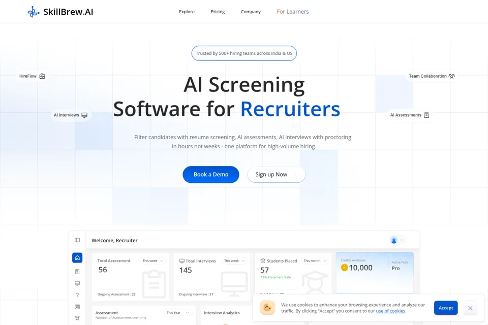 Aperçu de la landing page