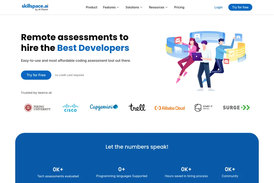 Aperçu de la landing page