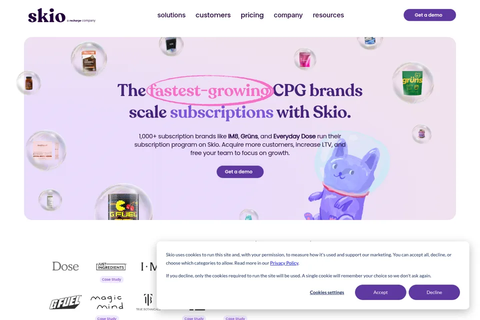 Aperçu de la landing page