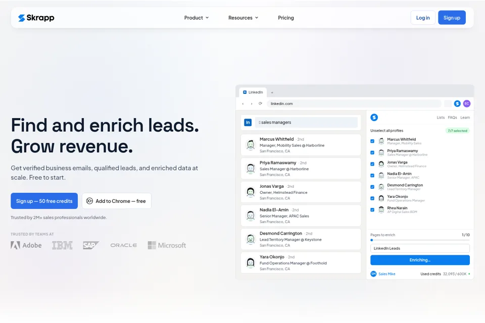 Landing page preview