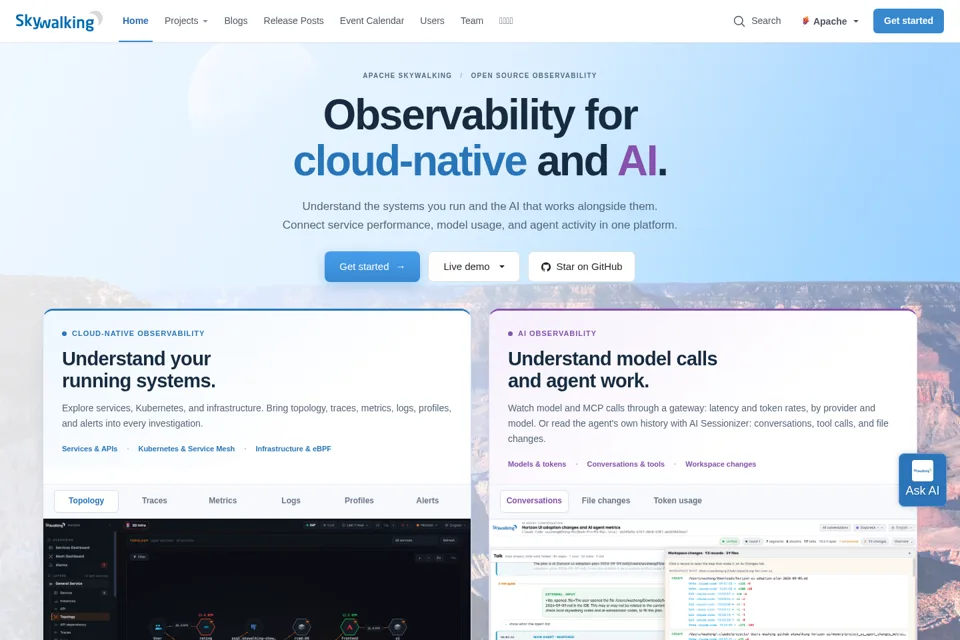 Aperçu de la landing page