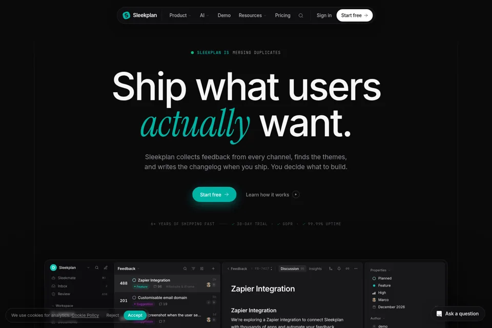Landing page preview