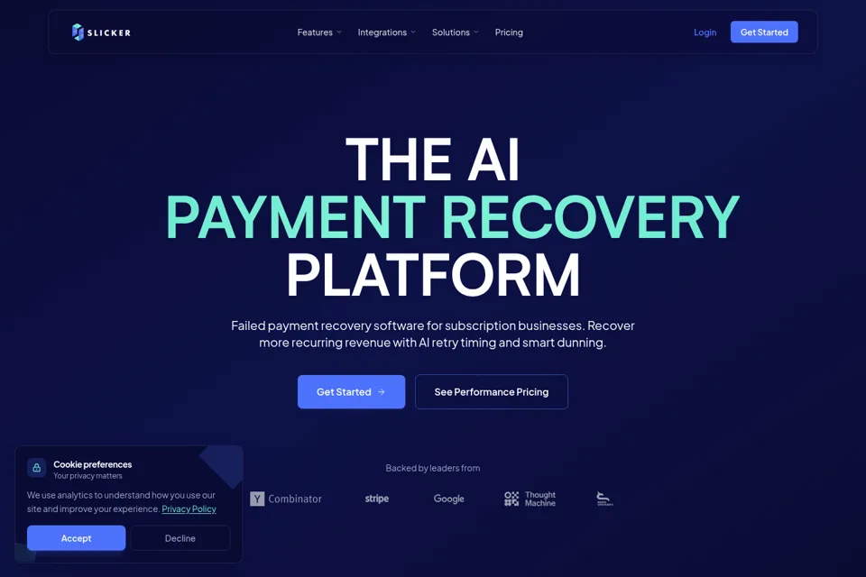 Aperçu de la landing page