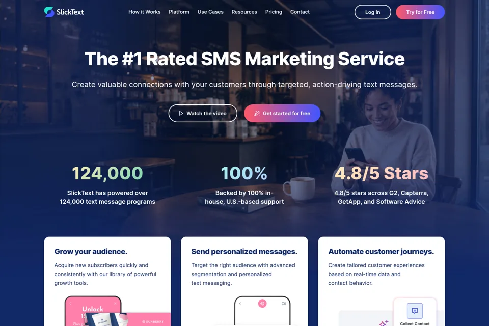 Aperçu de la landing page