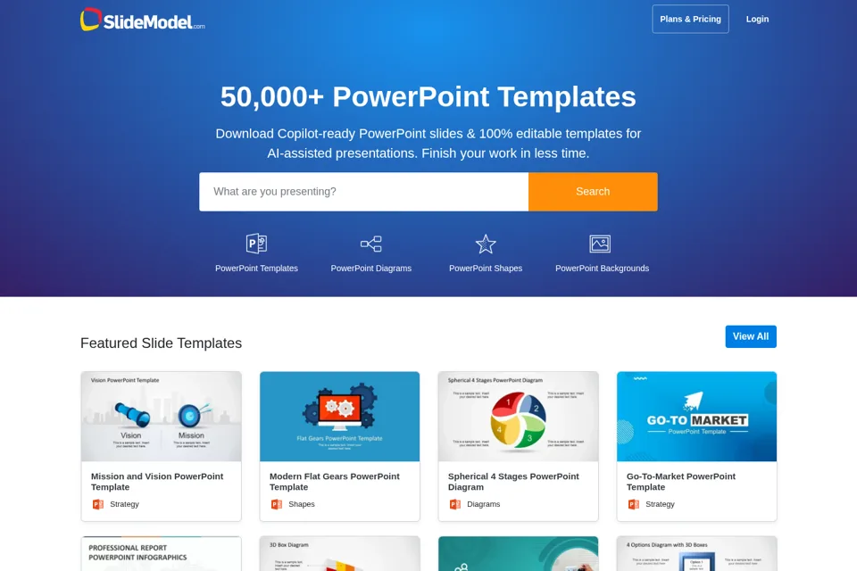 Aperçu de la landing page