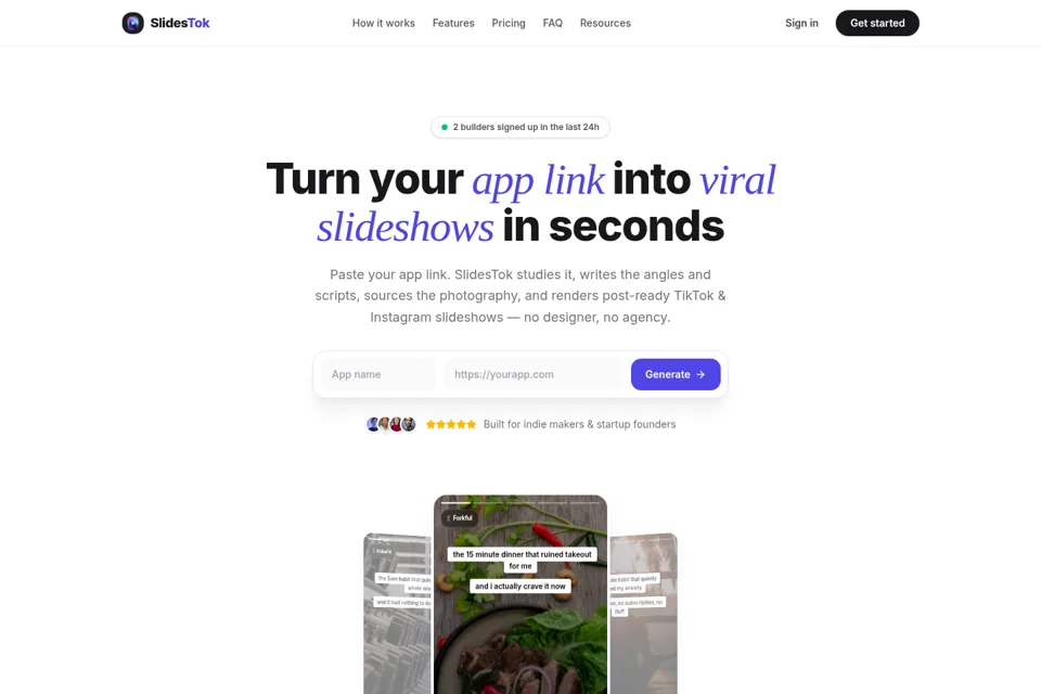 Landing page preview