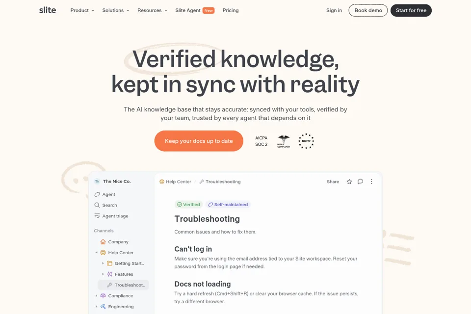 Landing page preview