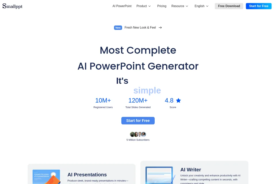Landing page preview