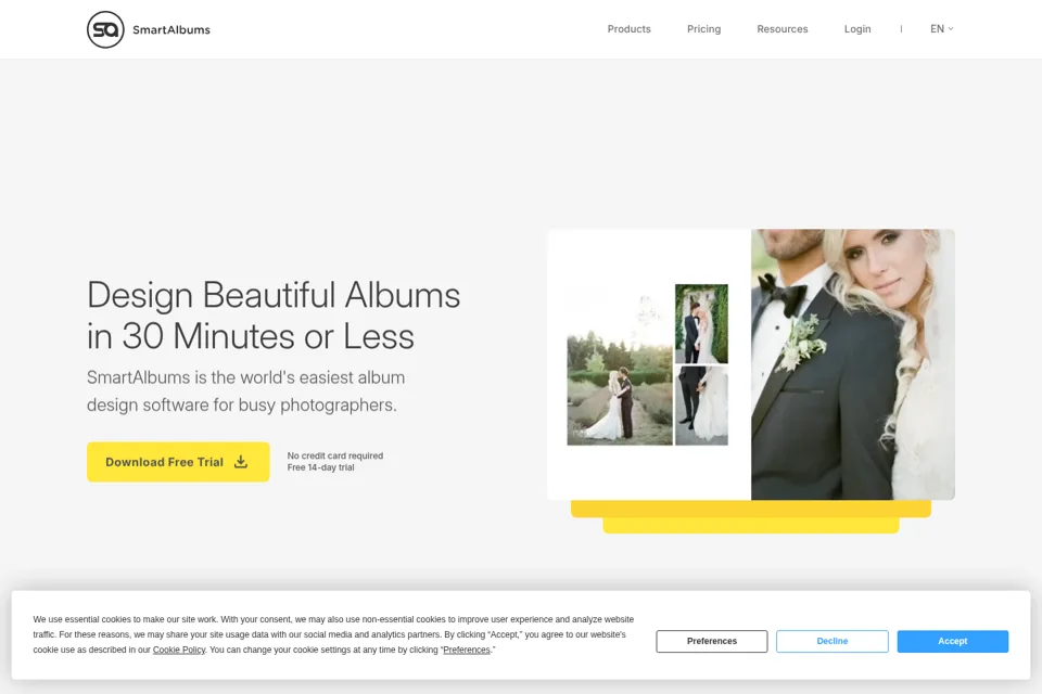 Landing page preview