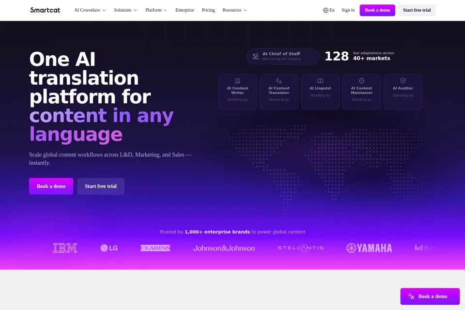 Aperçu de la landing page