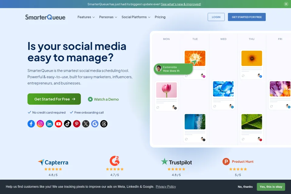 Landing page preview
