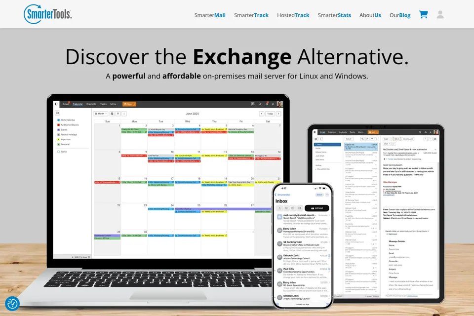 Aperçu de la landing page
