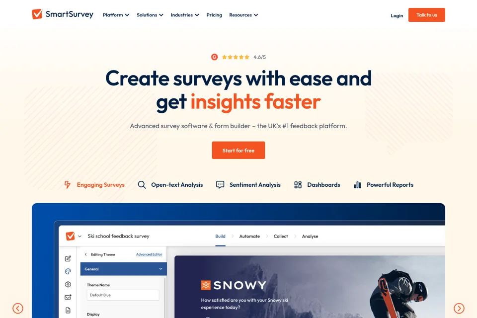 Landing page preview