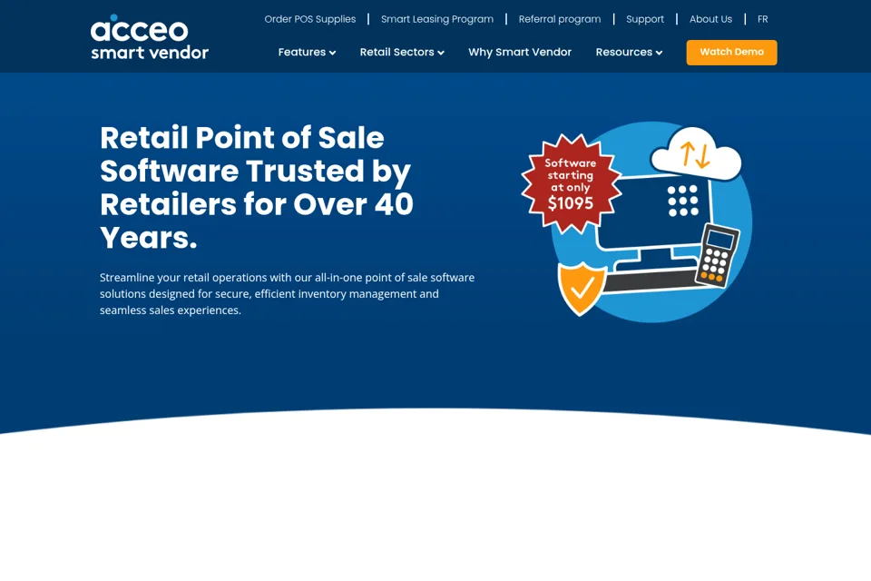 Aperçu de la landing page